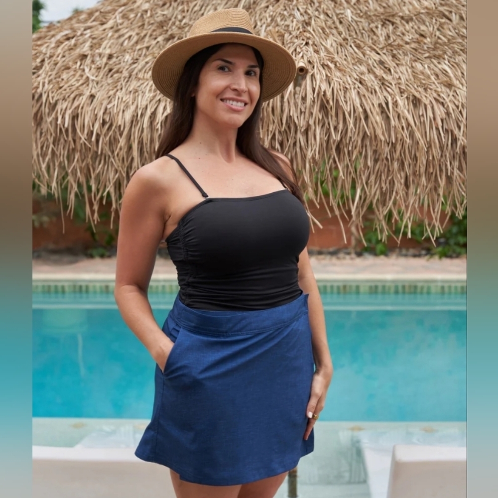 RipSkirt Hawaii Wrap Skirt Brushed Navy XLarge NWT